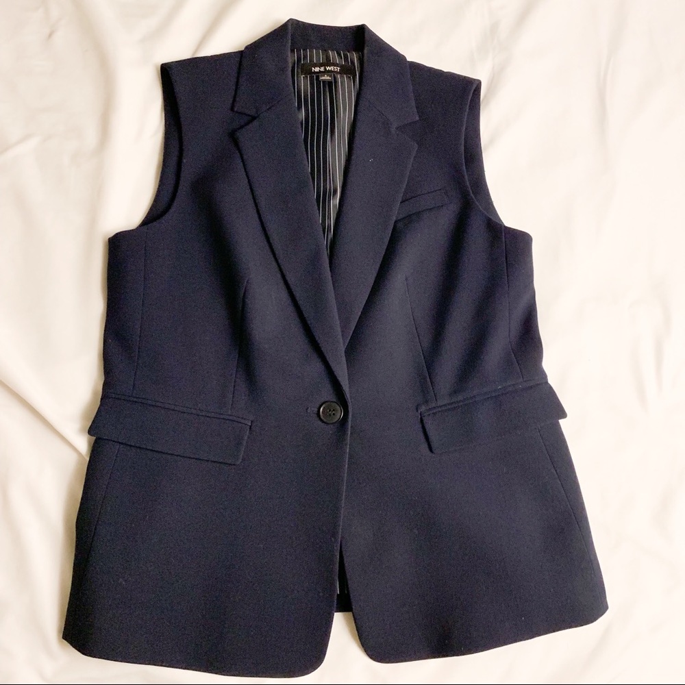 Adorable Nine West Navy Vest 4